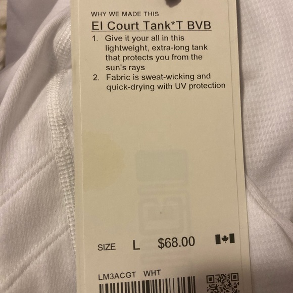 New and Unworn Lululemon El Court Tank - Picture 4 of 4